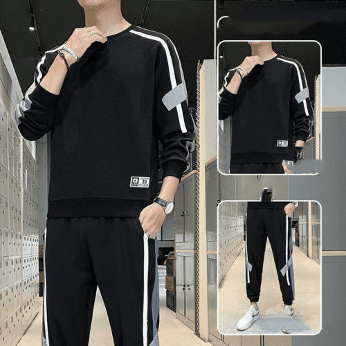 Reflective Material Sweatsuit For Men